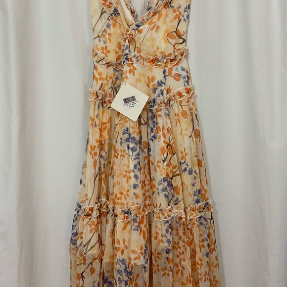 Floral V-Neck Midi Dress - Picture 7 of 9